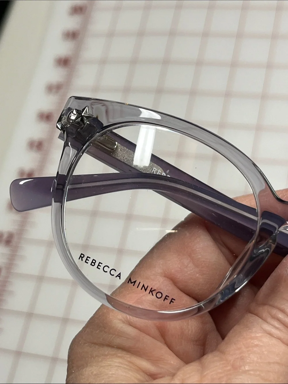 REBECCA MINKOFF NWOT Brooke 2 Preppy Academia Translucent Lilac Round Frames 49
